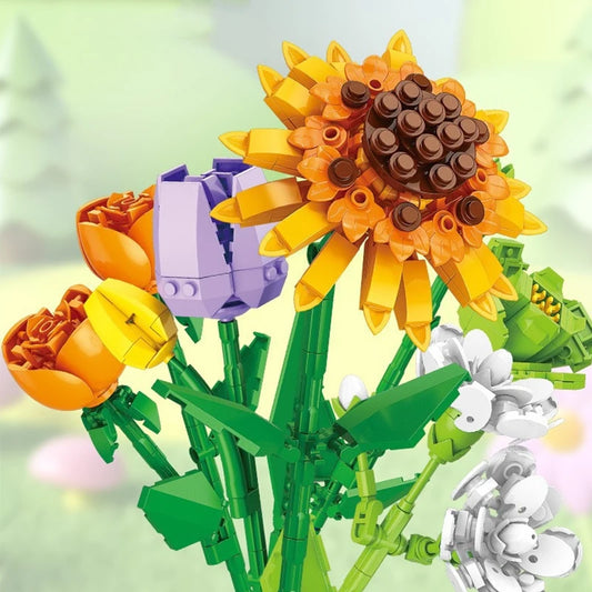 Flower Building Block Advent Calendar (Red)