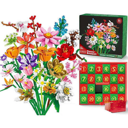 Flower Building Block Advent Calendar (Green)
